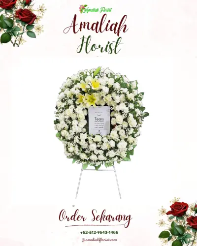 Krans Bunga Duka Cita di Wargaasih